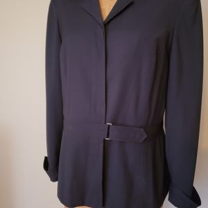Ladies belted jacket pants suit
